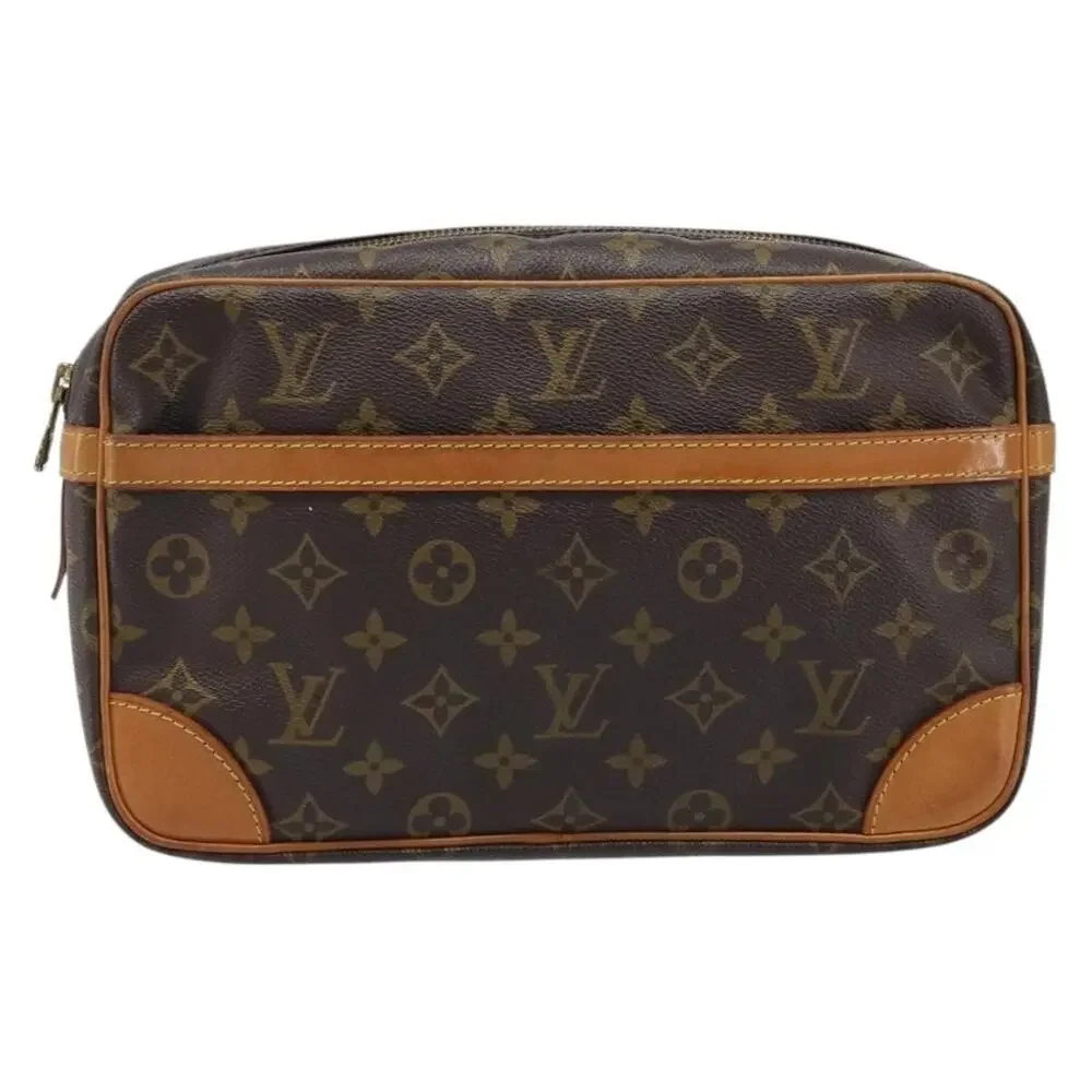 Louis Vuitton Monogram Compiegne 28 Clutch Bag Brown
